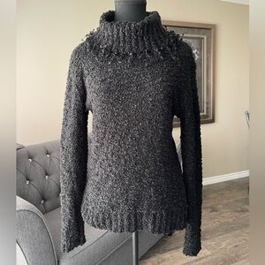 Lisa International Textured Turtleneck Sweater